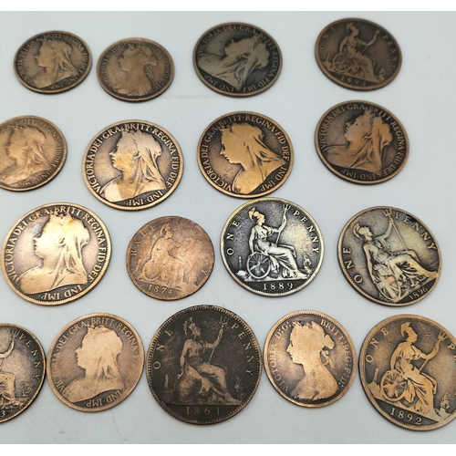 48 - Quantity of Victorian Pennies and Half Pennies.