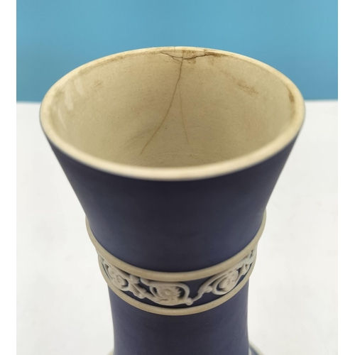 41 - 2 x Adams Jasper Spill Vases. 18cm High. Hairline to Rim of 1 Vase.