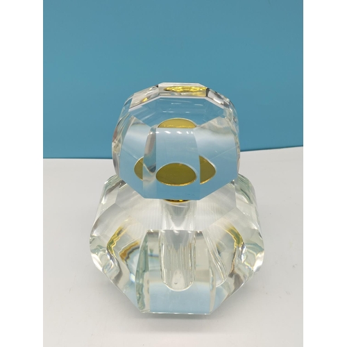 37 - Large 13cm Glass Perfume Bottle.