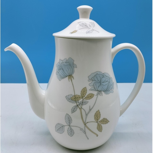 528 - Wedgwood 22cm Coffee Pot in the 'Ice Rose' Pattern.