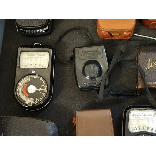 115A - Photographic Case plus Collection of Light Meters.