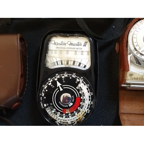 115A - Photographic Case plus Collection of Light Meters.