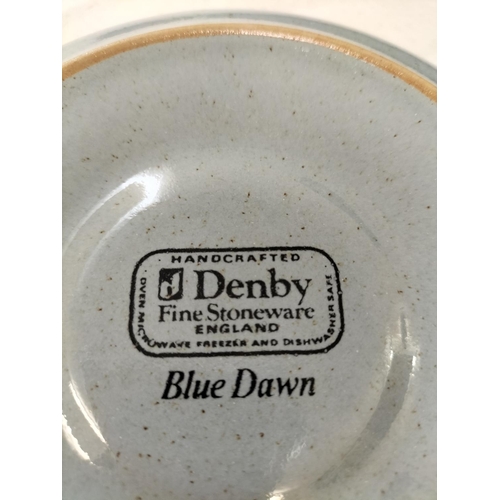 175A - Collection of Denby 'Blue Dawn' Items including Teapot, Cups, Saucers, Meat Plate, Tureens, etc.