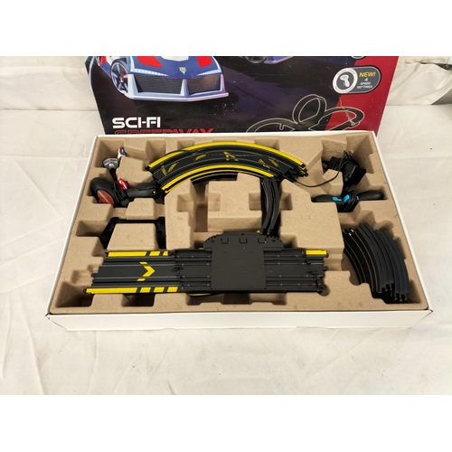 213 - Micro Scalextric 'Sci-Fi Speedway'. Boxed. W/O