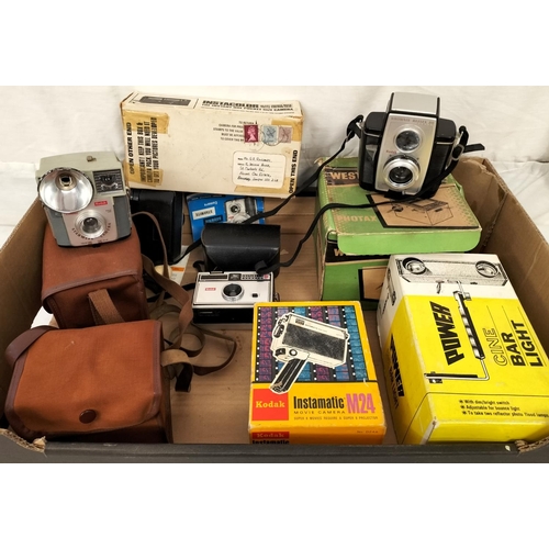 308 - Box of Vintage Cameras and Accessories.