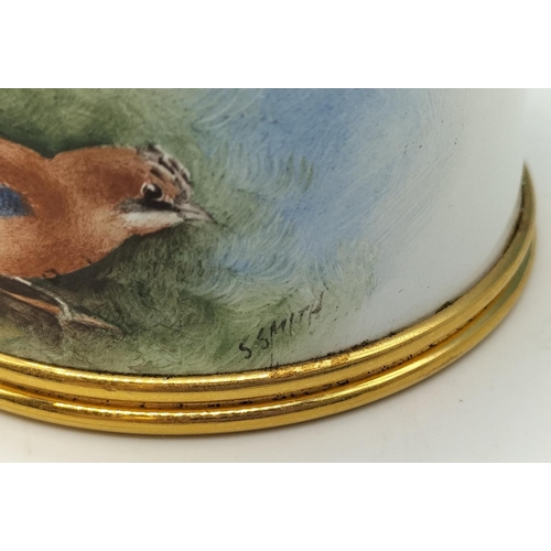 4 - Graham Payne Studios, Worcester Hand Painted Enamel Napkin Ring. Signed S Smith.