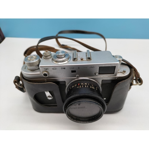 55A - 2 x Zork 4 Rangefinder 35mm Camera with Lenses.