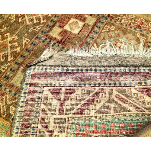 62 - Hand Made Turkish/Kurdish Rug. 156cm x 103cm. Fading to Rug. This Lot is Collection Only.