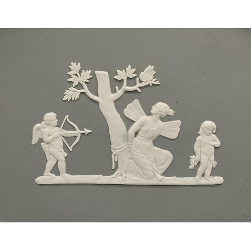 67 - Wedgwood Grey Jasper Oval Plaque. 26cm x 18cm.