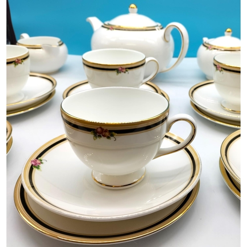 86 - Wedgwood 21 Piece Tea Set in the 'Clio' Pattern. Seconds Quality.