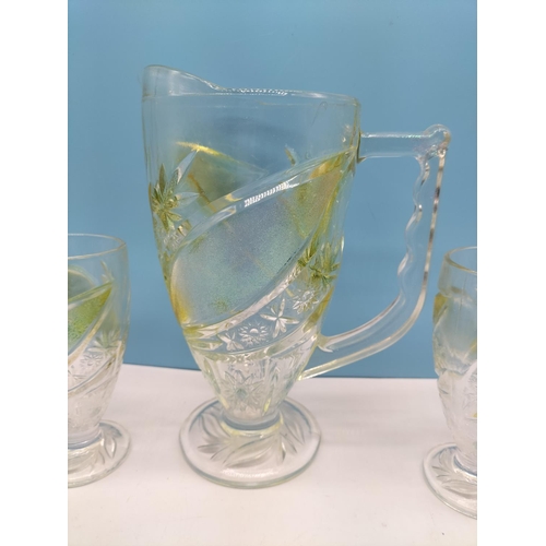 99 - Glass Lemonade Set - 23cm Jug plus 5 Glasses.