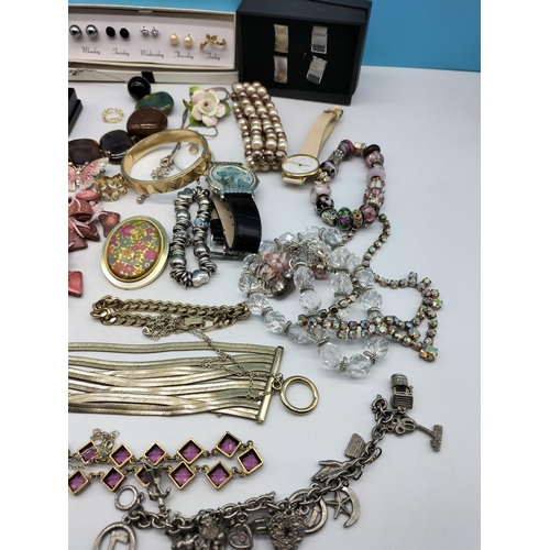 110 - Collection of Costume Jewellery plus Watches and Cufflinks.