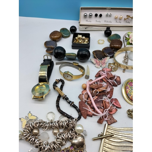 110 - Collection of Costume Jewellery plus Watches and Cufflinks.