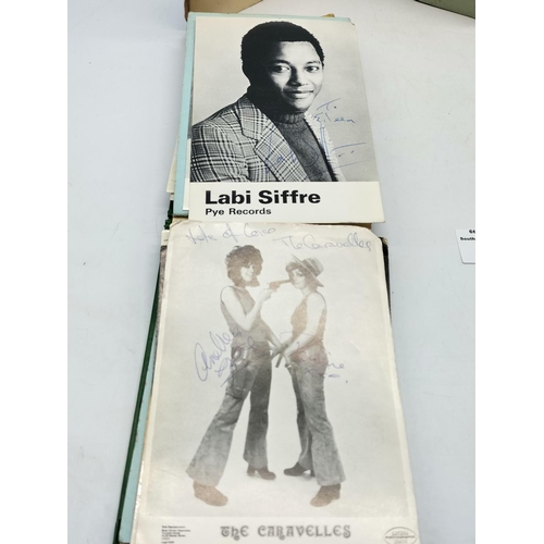 16 - Autograph Book of Pictured Autographs including Cliff Richard, Ken Dodd, Kathy Kirby, Labi Siffre, e... 