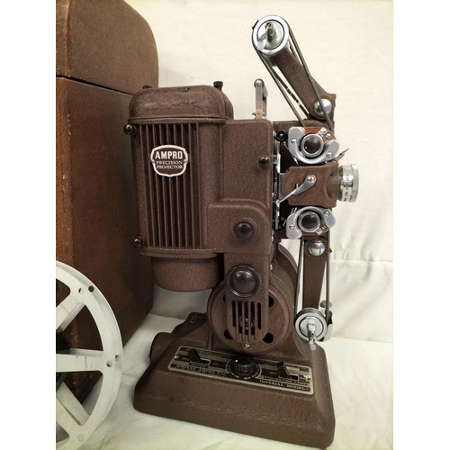 20 - Vintage Ampro Projector, Imperial Model in Case. 16mm Film.