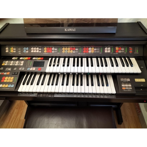 195A - Kawai Electric Organ. W/O. 110cm x 97cm x 58cm.