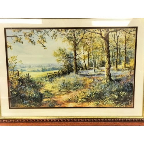 730 - Framed and Glazed Landscape Print 'Spring Sunshine' by Colin Vokes. 77cm x 56cm.