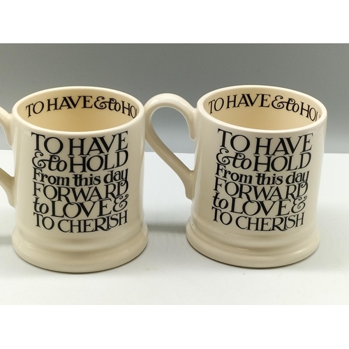 11 - Emma Bridgewater Toast and Marmalade Mugs 'Mr' and 'Mrs'.