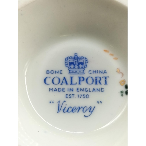 7 - Coalport Soups and Saucers (4) in the 'Viceroy' Pattern.