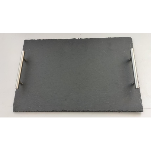 729 - Large 'Blue Diamond' Slate Serving Platter 45cm x 30cm. Boxed.