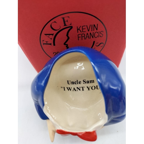 80A - Kevin Francis 'Uncle Sam' Face Pot - Boxed.