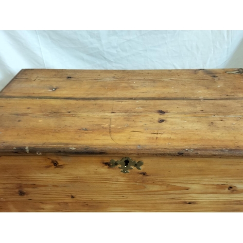 5 - Large Pine Trunk on Bun Feet. 48cm High x 94cm x 55cm. This Lot is Collection Only.