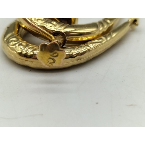 18 - 2 Pairs of 9ct Gold Earrings 2 Grams.