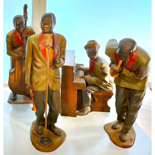 1 - American Large Size 6 Piece Resin Jazz Band. Tallest Figure being 57cm.