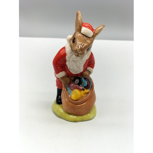 121 - Royal Doulton Bunnykins 12cm Figure 'Santa Bunnykins' DB17. Seconds.