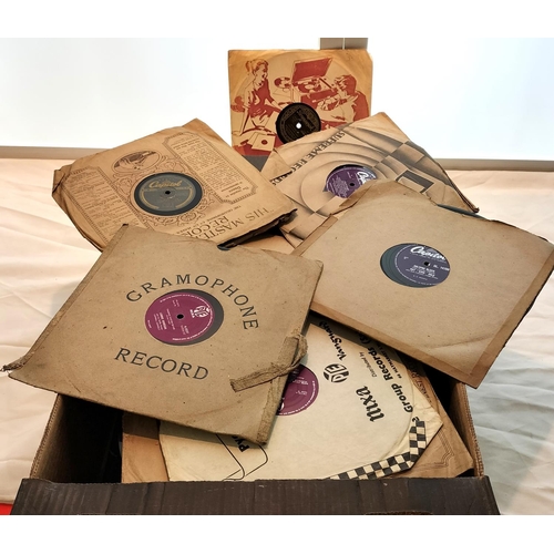 125 - Large Quantity of Shellac Records to include Nat King Cole, Ella Fitzgerald, etc.