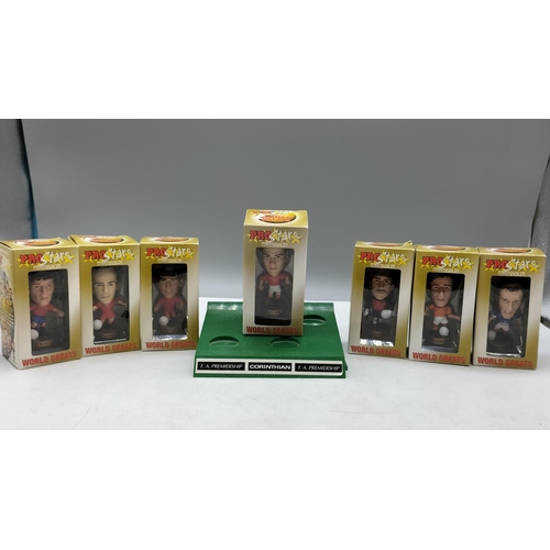 144 - Corinthian Prostars World Greats (7) plus Plush Stand.