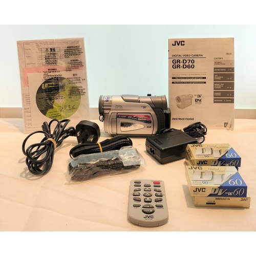 163 - JVC Digital Video Camera plus New and Sealed Tapes and Accessories.