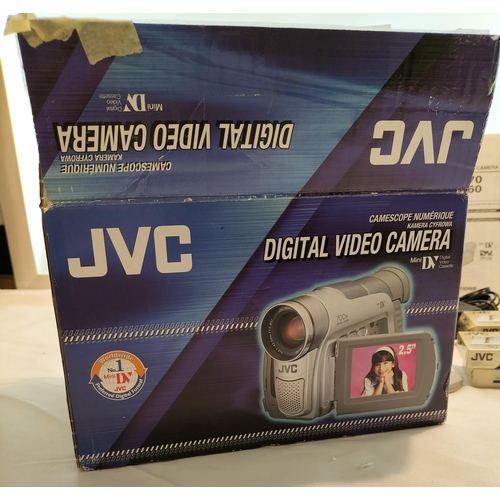 163 - JVC Digital Video Camera plus New and Sealed Tapes and Accessories.