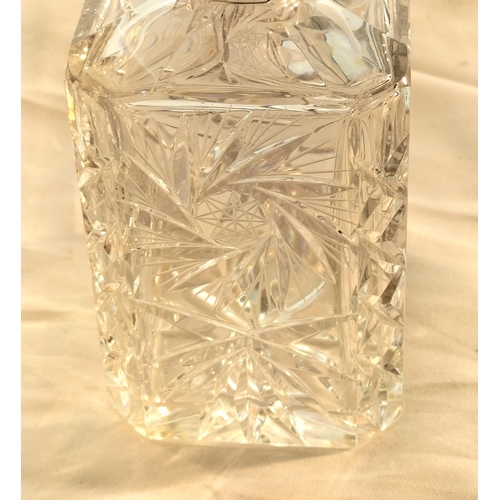 17 - Lead Crystal Decanter. 24cm High.