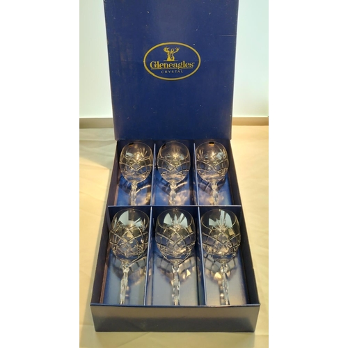 173 - Gleneagles Crystal Wine Glasses (6) - Boxed.