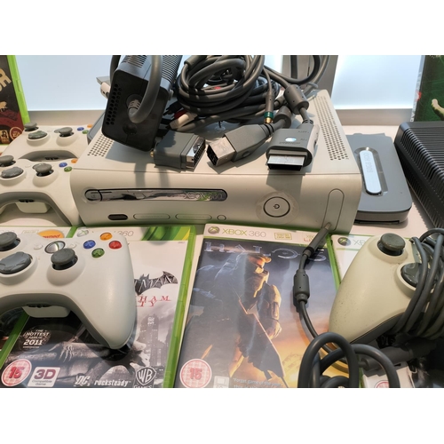 179 - X-Box 360 Console with Controller and Assortment of Games.