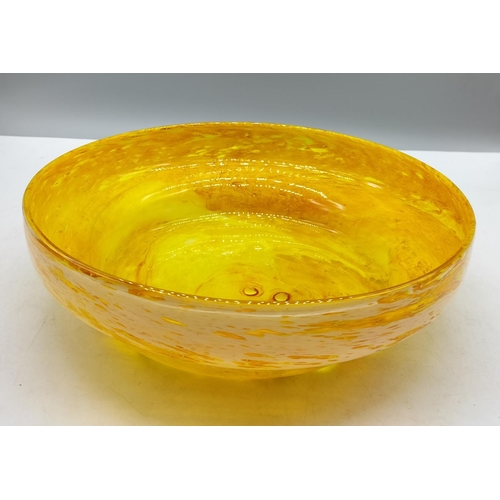 192 - Vasart Scottish Glass Fruit Bowl. 11cm High, 29cm Diameter.