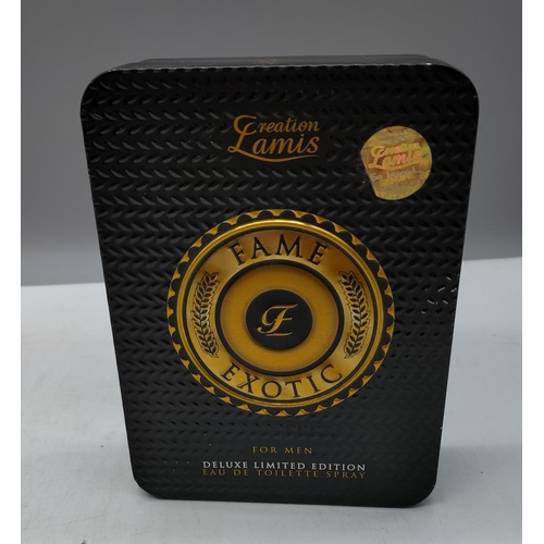 209 - 'Fame Exotic' 100ml Eau de Toilette Spray by Creation Lamis in Presentation Box.