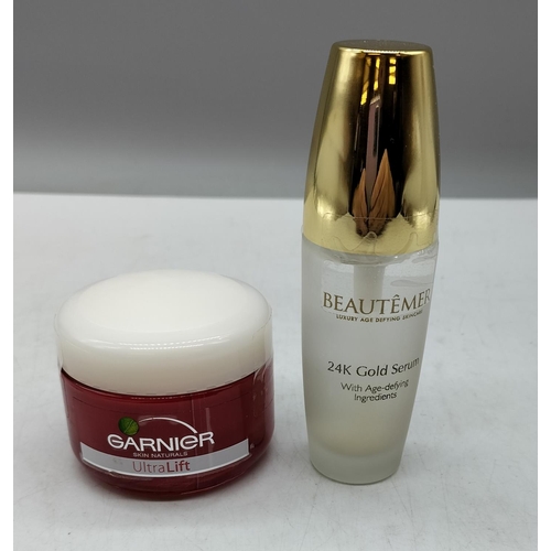 222 - Beautemer 24k Gold Serum (30ml) plus Garnier Ultra Lift Day Cream (50ml).