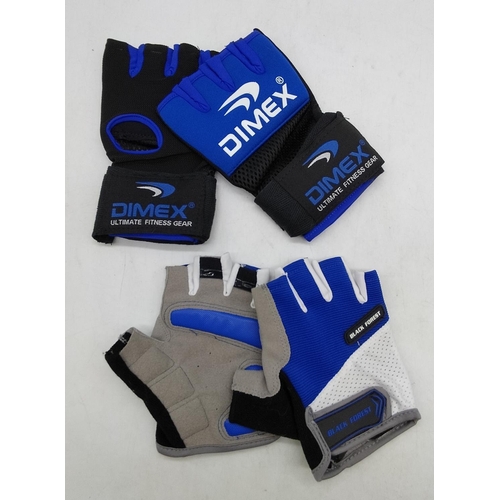 223 - 2 Pairs of New Sports Gloves to include Dimex Bag Work Gloves (S/M).