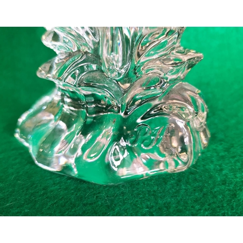 224 - Princess House 24% Lead Crystal 'Wonders of the Wild' Dolphin Figure. 14cm High, 14cm x 6cm.