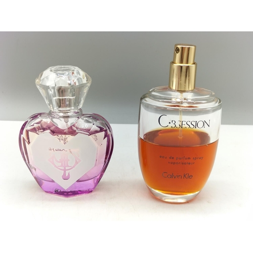 228 - Part Perfume Bottles (2) - 'Precious Love' 50ml Bottle Eau de Parfum by Katie Price and 'Obsession' ... 