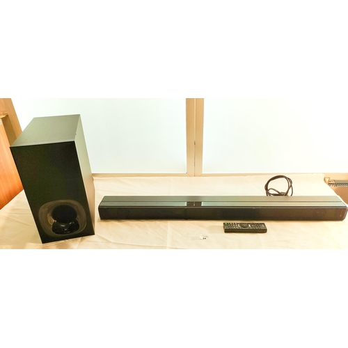 24 - Sony SA/ZF9 Sound Bar Bass Bin and Remote W/O. Wireless Connection. Sound Bar 100cm Long, Bass Bin 3... 