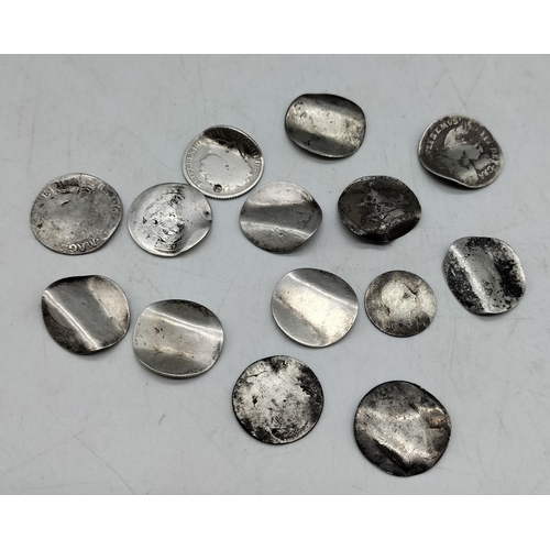 26 - Quantity of Scrap Silver Worn Coins. 29 Grams.