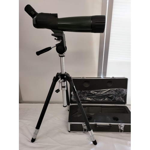 29 - Hawke Nature-Trek ED 20-60x80 Scope with Tripod and Case. Scope 48cm Long.