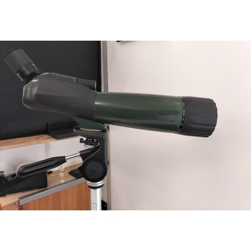 29 - Hawke Nature-Trek ED 20-60x80 Scope with Tripod and Case. Scope 48cm Long.