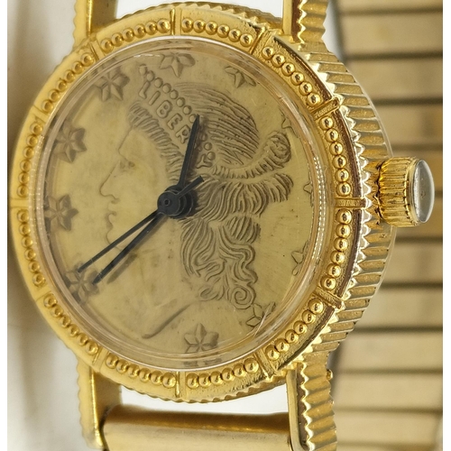 318 - Liberty Head Kay Bee International Ltd Watch with Aphel Co Ltd Movement W/O.