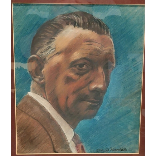 350 - Gentleman's Portrait by David Howarth. Signed. 1988 68cm x 54cm.