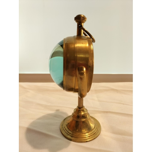 40 - Brass Desk Top 18cm Clock.