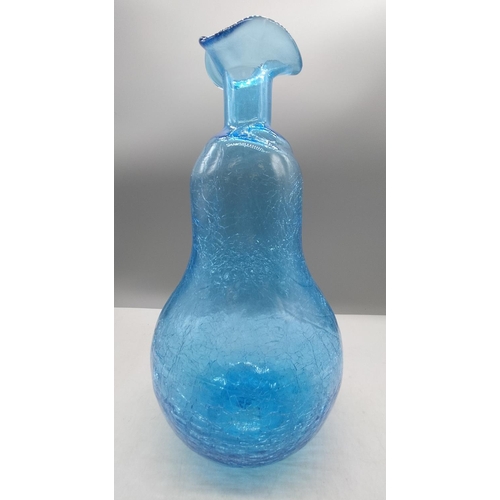 146A - Crackle Glass 35cm Vase.